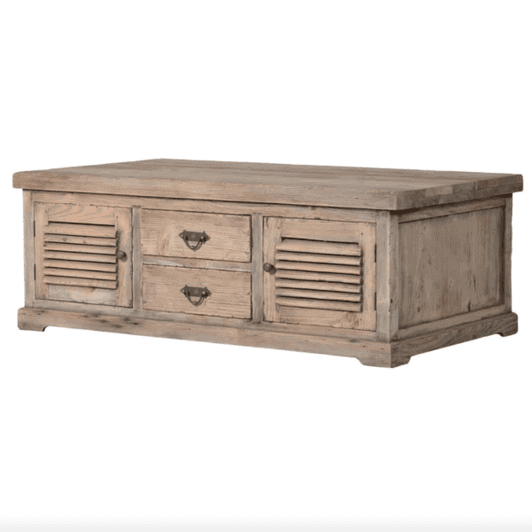 rustic furniture: reclaimed wood coffee table