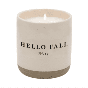 Hello Fall Soy Candle In Stoneware Jar - Autumn Edit