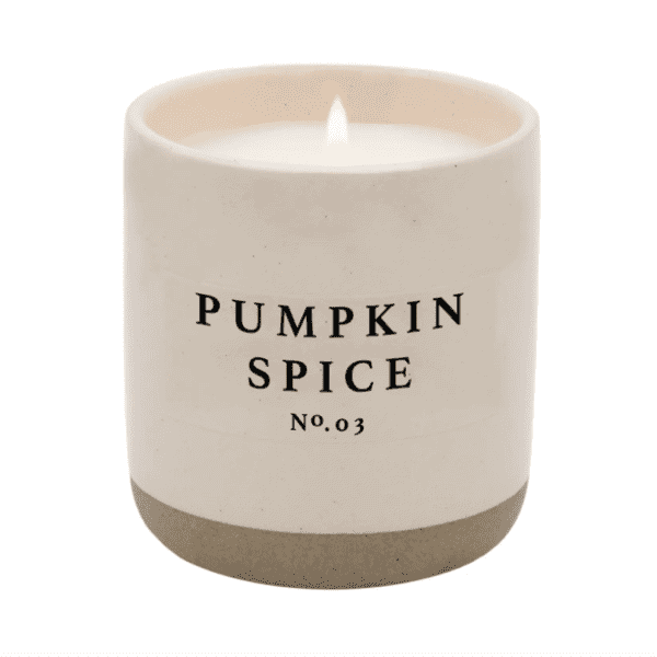 Pumpkin Spice Soy Candle In Stoneware Jar - Autumn Edit