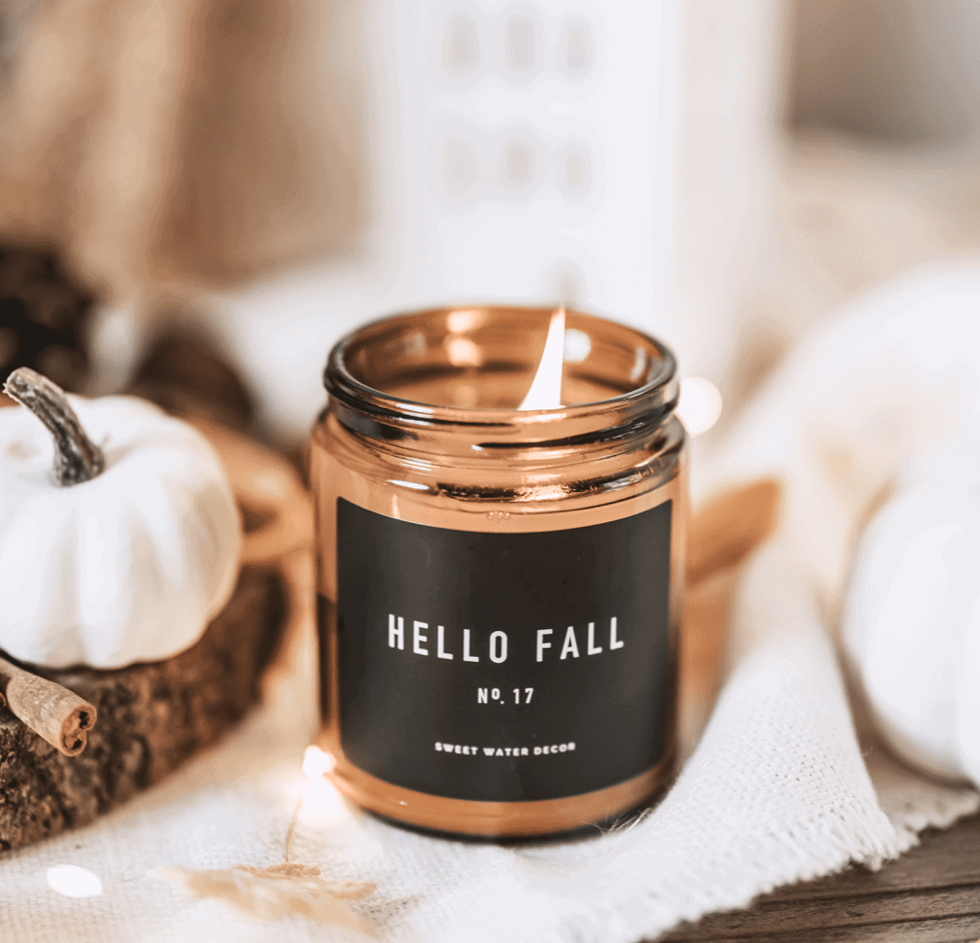 hello fall soy candle