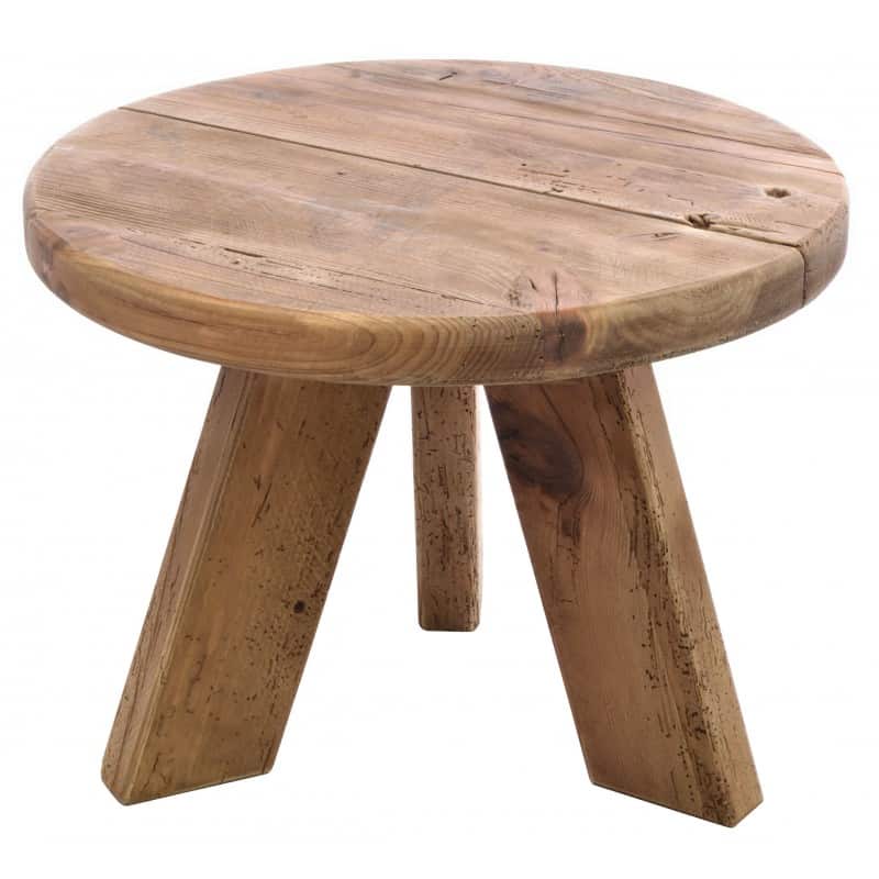Ancient Mariner Reclaimed Pine Fair, Traditional Round Lamp Tables