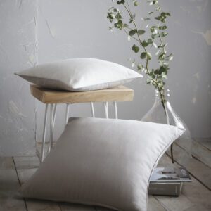 Aspect White & Grey Feather Square Cushion