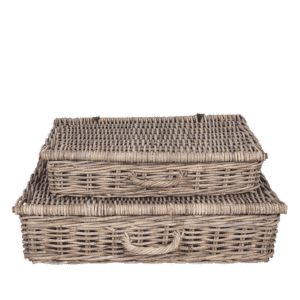 Grey Kubu Set of 2 Rectangle Underbed Storage Baskets