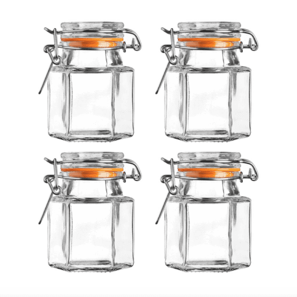 Kilner Set of Four Hexagonal Spice Jars