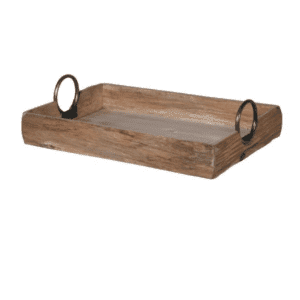 Rustic Wooden Handled Tray