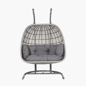 St Kitts Stone Grey Double Hanging Garden Chair