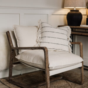 Also Home Linan Stripe Cotton Cushion 50cm x 50cm