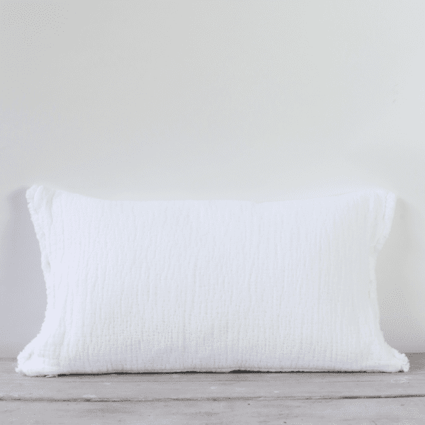 Simo Warm White Textured Cushion 30x50cm