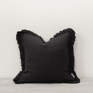 Oli Black Ruffle Cushion 40x40cm