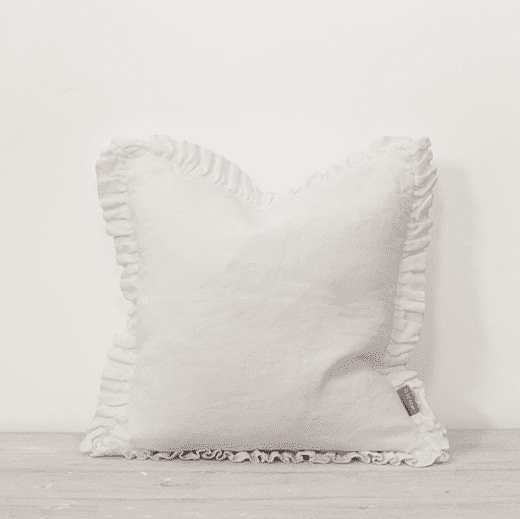 Oli White Ruffle Cushion 40x40cm