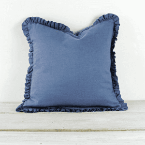 Oli Aegean Blue Ruffle Cushion 40x40cm