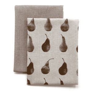Raine & Humble Pack of Two Pear Tea Towels - Earth