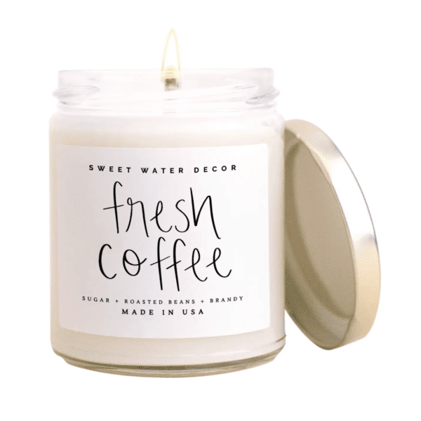Fresh Coffee Soy Candle In Glass Jar
