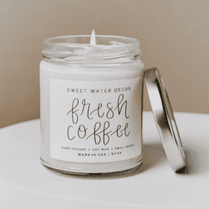 Fresh Coffee Soy Candle In Glass Jar