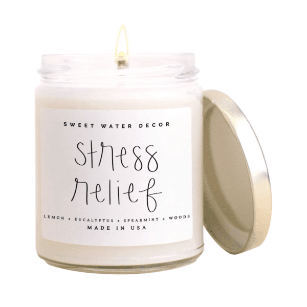 Stress Relief Soy Candle In Glass Jar