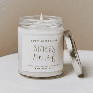 Stress Relief Soy Candle In Glass Jar
