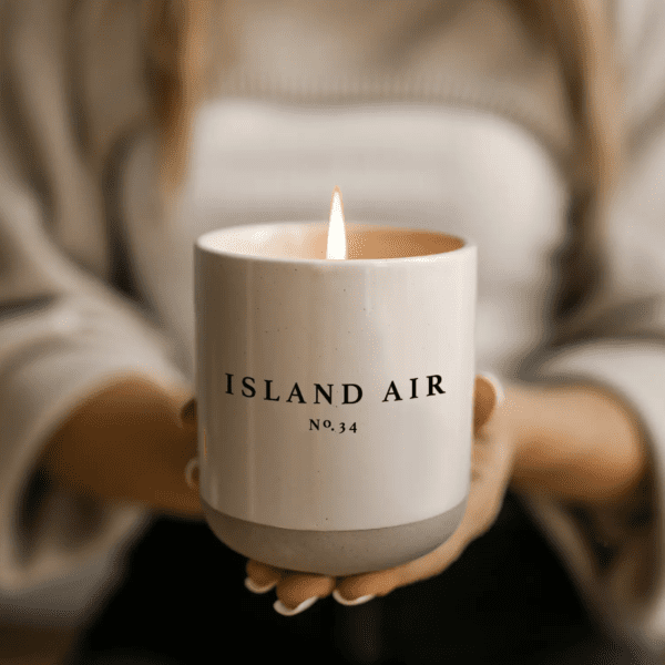 Island Air Soy Candle In Stoneware Jar