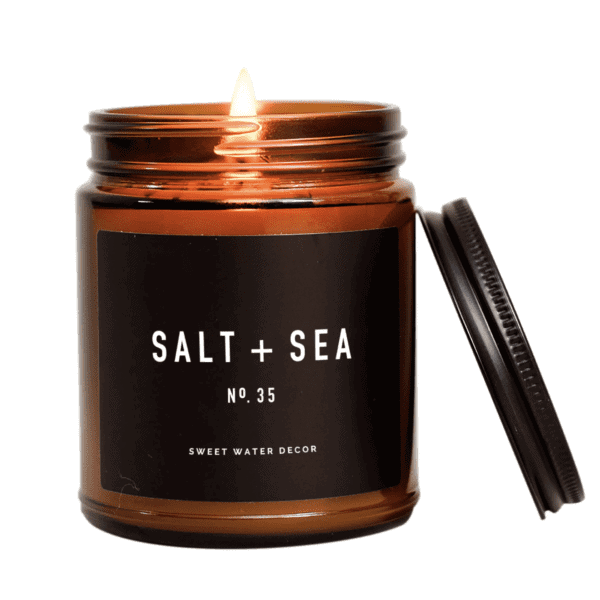 Salt and Sea Soy Candle - Amber Jar