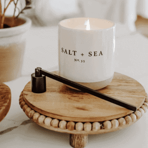 Salt and Sea Soy Candle In Stoneware Jar