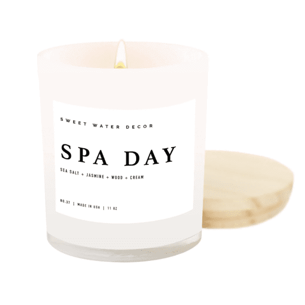 Spa Day Soy Candle In White Jar
