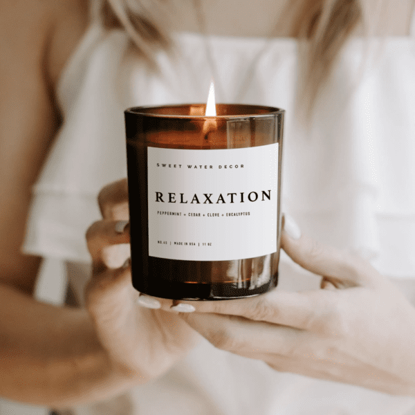 Relaxation Soy Candle In Amber Jar