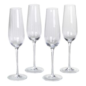 Ribbed Champagne Flutes