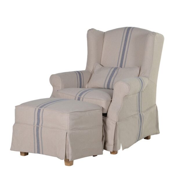 Charlotte armchair and footstool