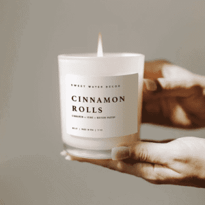 Cinnamon Rolls Soy Candle In White Jar