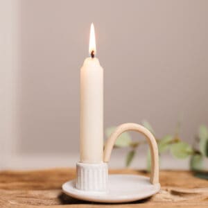 Silver Mushroom Wee Willy Winkee Candle Holder - Cream. Home Lighting.