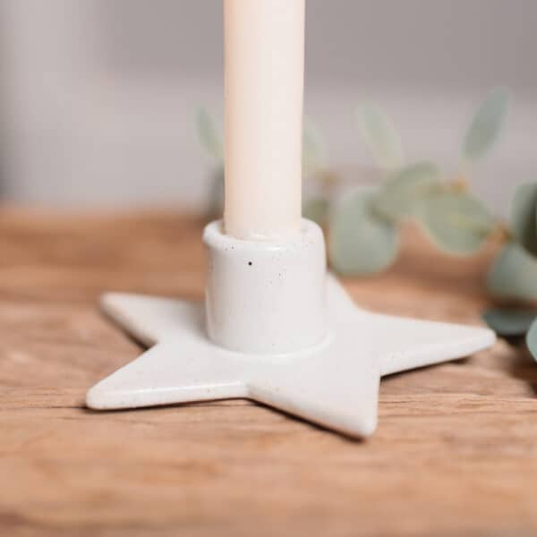 Silver Mushroom Label Star Candle Holder