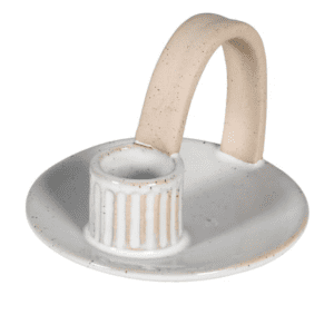 Silver Mushroom Wee Willy Winkee Candle Holder - Cream