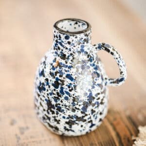 Silver Mushroom Label Ainsley Ceramic Speckled Vase