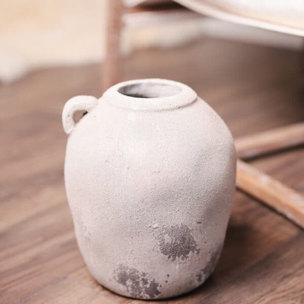 Silver Mushroom Label Grayson Distressed Vase