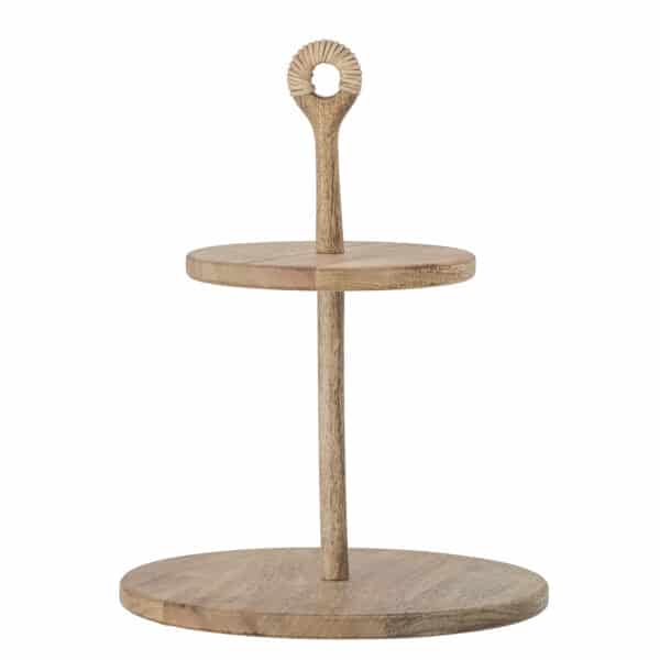 Bloomingville Mango Wood Two Tier Cake Stand