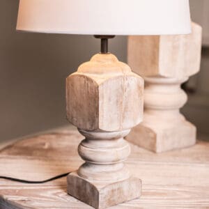 Also Home Tore Mango Wood Small Table Lamp