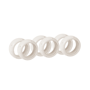 This striking set of 6 napkin rings are brought to you from Broste Copenhagen. Finished in a soft, cream colour, they are the perfect accessory to elevate your doing table.