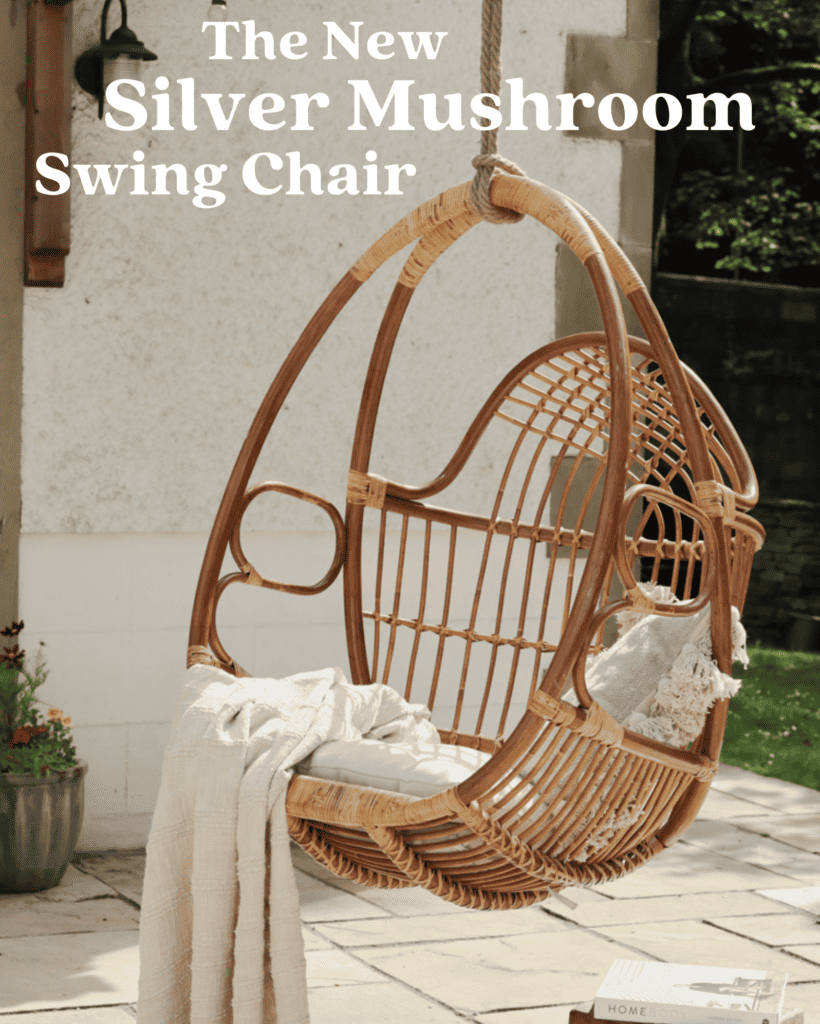 the new silver mushroom swing chair