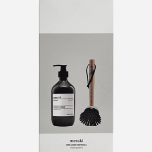 Delight a loved one with a meaningful surprise. Meraki presents a thoughtful gift box containing essentials for the kitchen: a dish soap and a dish brush.