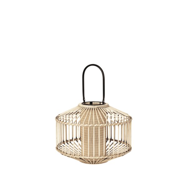 Stylish bamboo lantern, ideal for illuminating any room in your home.