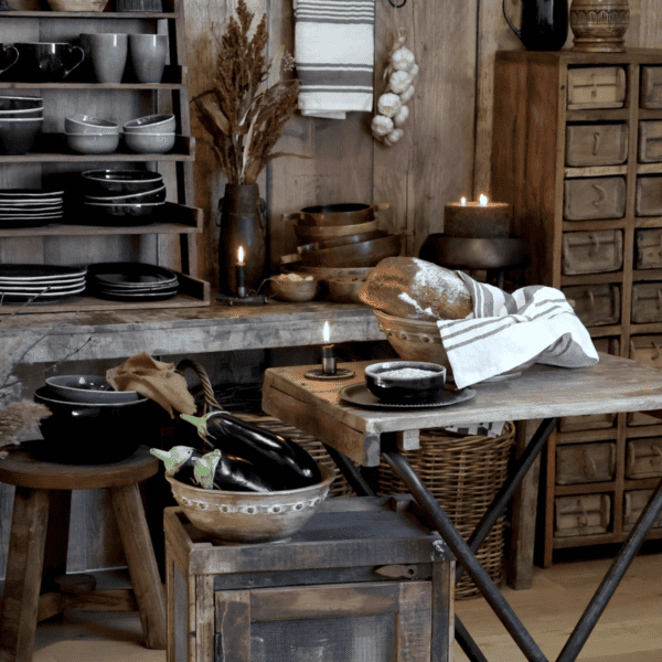 wooden kitchen scene