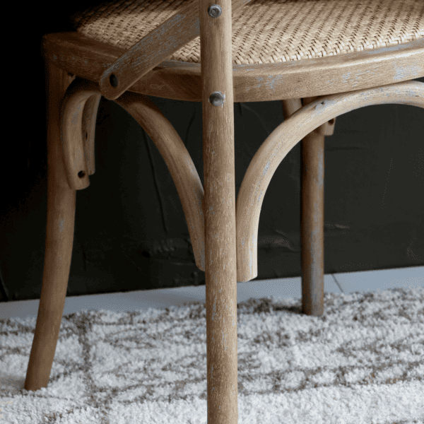 Wicker Seat on a wooden dining chair