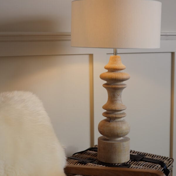 Silver Mushroom Label Harriet Table Lamp With Shade
