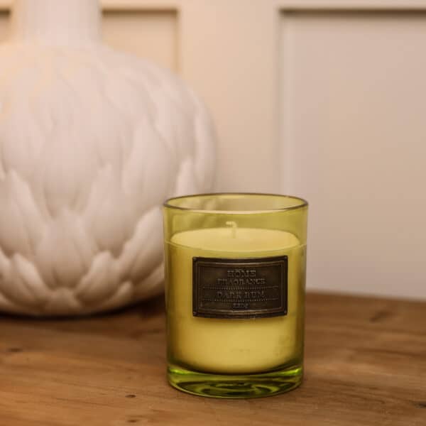 Silver Mushroom Label Dark Rum and Lime Scented Candle