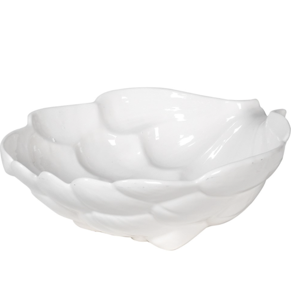 A stylish artichoke dish for the home. Made from quality ceramic and finished in a crisp white colour. Use as a fruit bowl or decor piece.