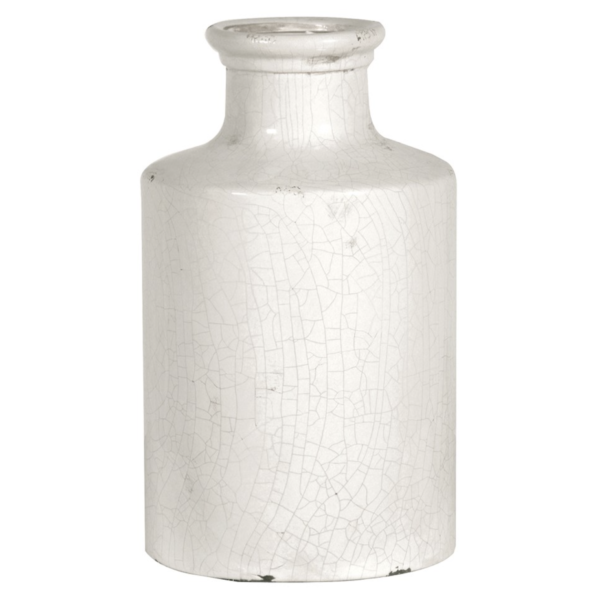 Distressed bottle vase, made from quality stoneware. Display your favourite stems or stand alone as a decor piece.