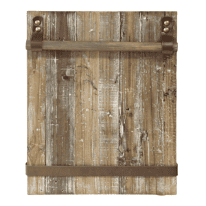 Crafted with a conscious commitment to the environment, this board seamlessly combines the rustic allure of recycled wood with the luxurious touch of leather.