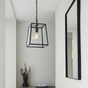 The deep and enigmatic shade creates a striking contrast against the clear glass shade, highlighting the intricate LED brilliance within. The light is dimmable to suit your preferences.