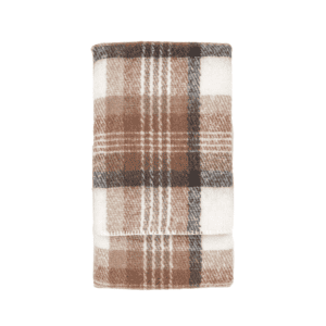 Soft and comfy this cream and tan check faux mohair throw with tactile fringing detail will bring a cosy charm to your space.
