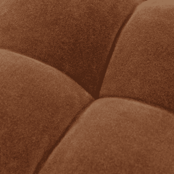 Sumptuous velvet cushion in a stylish tan tone with natural linen reverse.