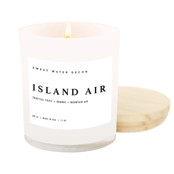 Island Air Soy Wax Candle In White Jar Product Image